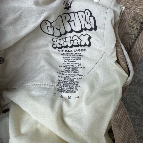 EMPYRE Relax Jeans Men’s Beige 30”x 27” Double Knee Skater Y2K Streetwear - Picture 4 of 11